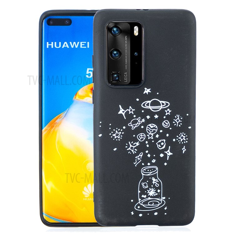 Pattern Printing Matte TPU Back Case for Huawei P40 Pro - Star and Planet-2