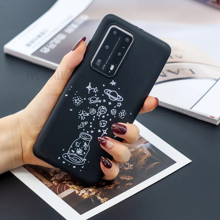 Pattern Printing Matte TPU Back Case for Huawei P40 Pro - Star and Planet-6