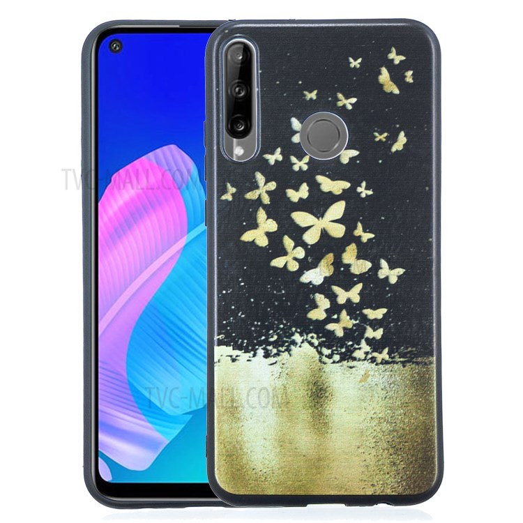 Pattern Printing Matte TPU Shell Back Case for Huawei P40 lite E/Y7p - Butterfly-2