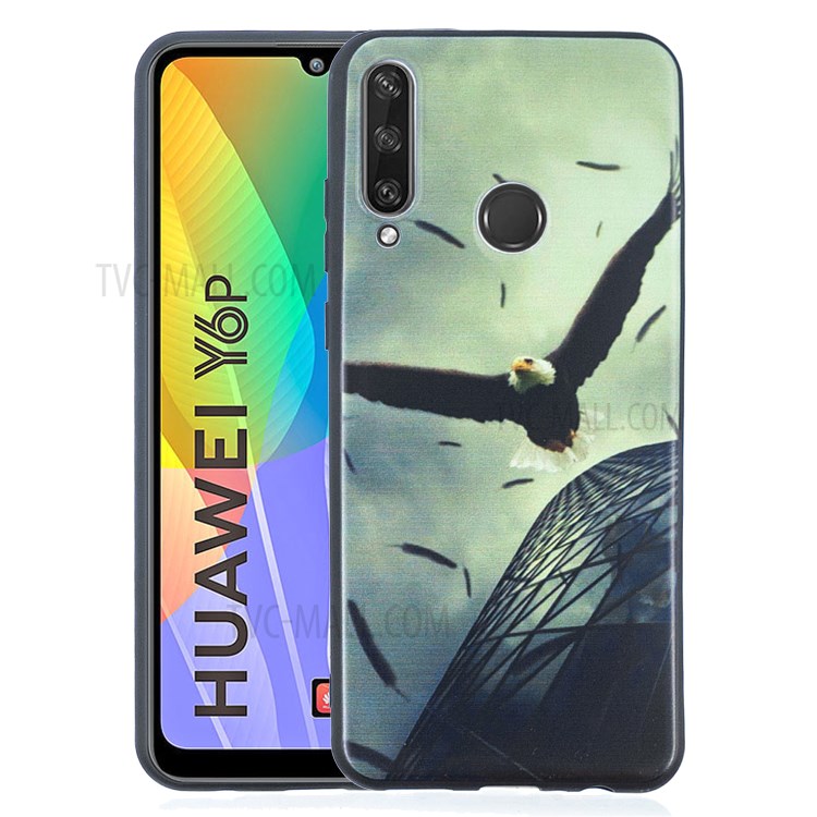 Pattern Printing Matte TPU Shell Protector Cover for Huawei Y6p - Eagle-2