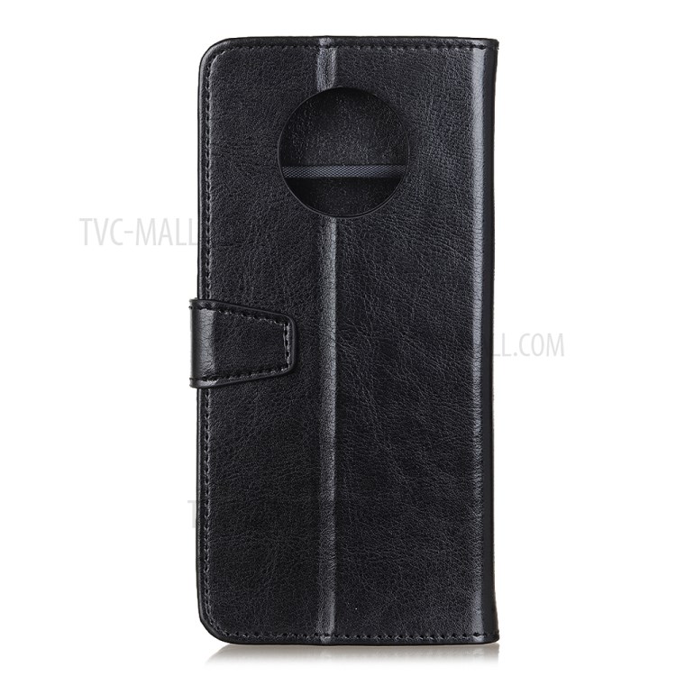 Crazy Horse Wallet Stand Leather Protector Cover for Huawei Mate 40 Pro - Black-3