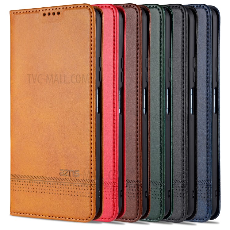 AZNS Auto-absorbed Leather Wallet Case for Honor View 30/V30 - Brown-10