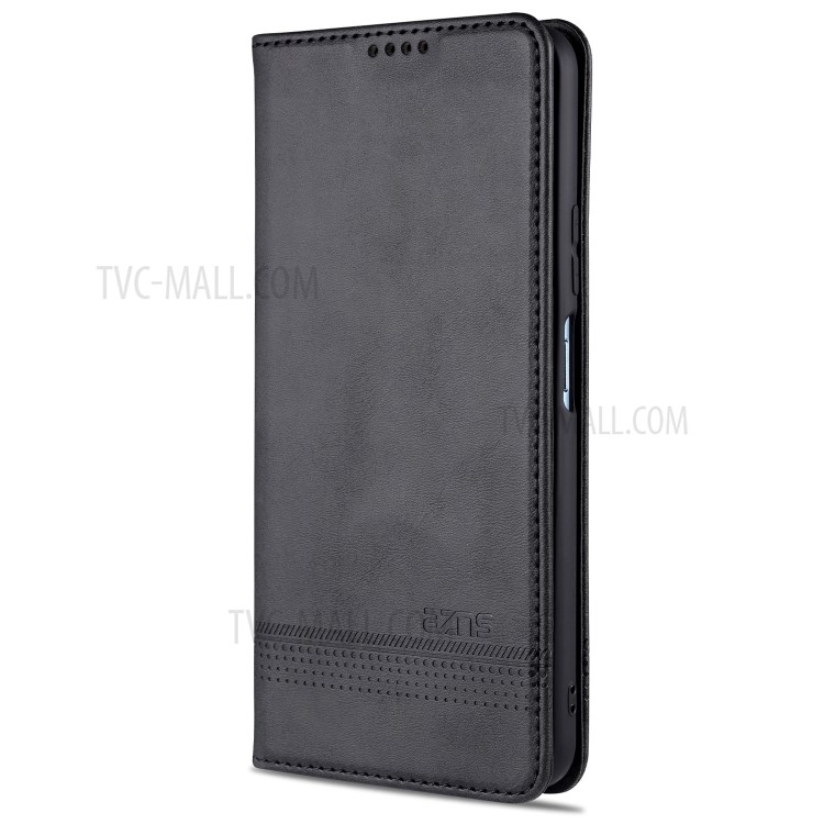 AZNS Auto-absorbed Leather Wallet Case for Honor View 30/V30 - Black-2