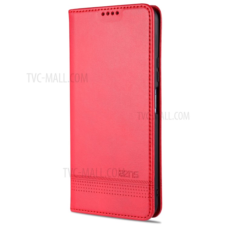 AZNS Auto-absorbed Leather Wallet Case for Honor View 30/V30 - Red-2
