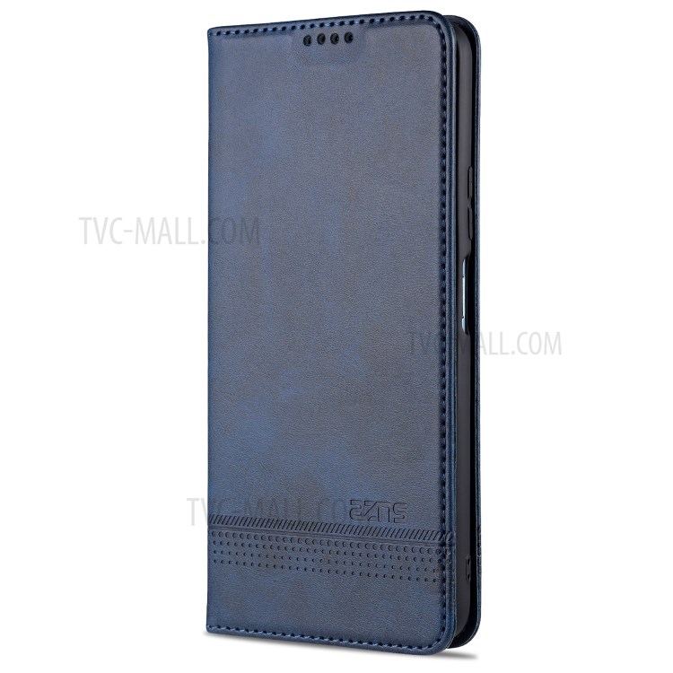 AZNS Auto-absorbed Leather Wallet Case for Honor View 30/V30 - Blue-2