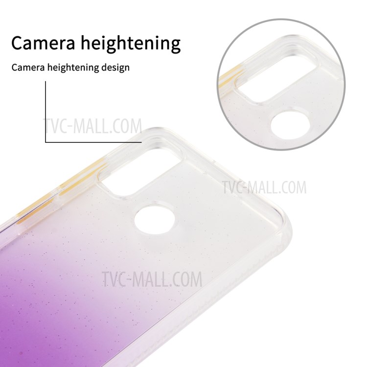 Gradient Color TPU + Acrylic Combo Back Case for Huawei P smart 2020 - Purple-3