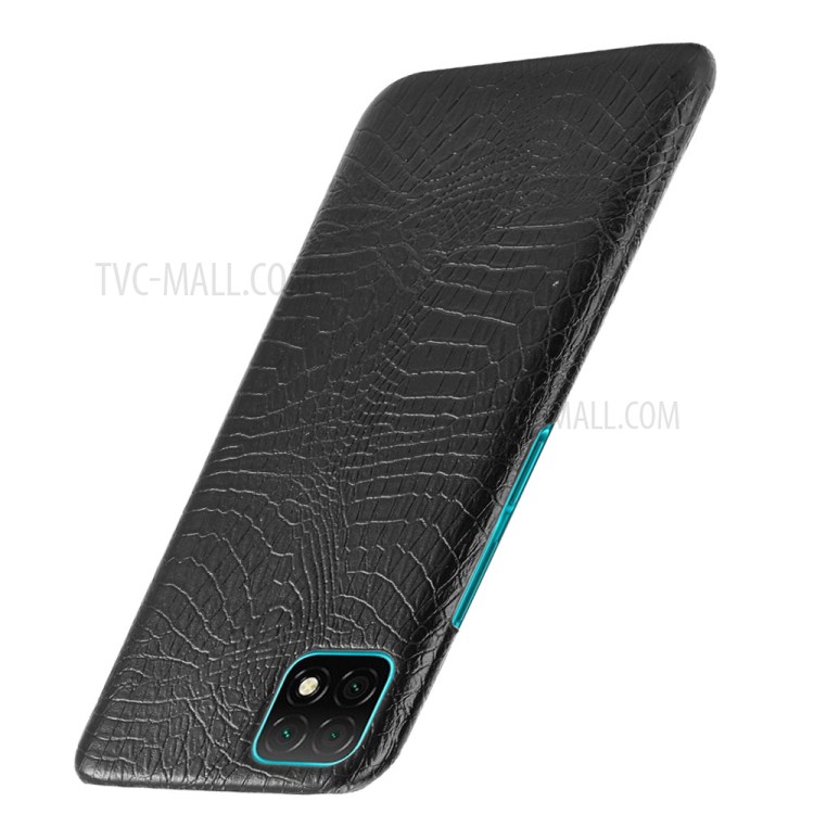 PU Leather Coated PC Crocodile Texture Shell for Huawei Enjoy 20 5G - Black-3