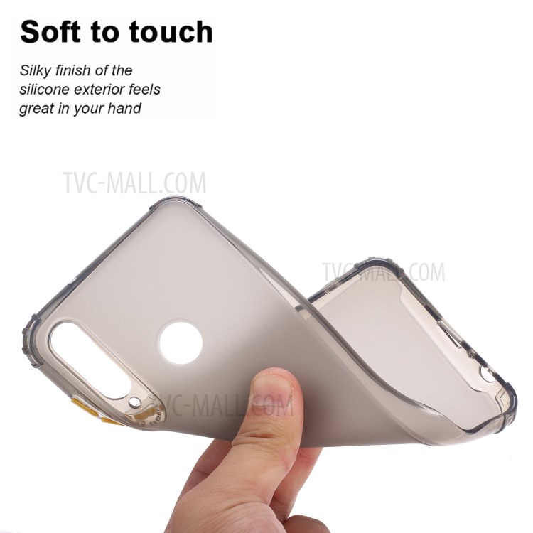 Drop-proof Matte TPU Soft Phone Case for Huawei Y6p - Black-3