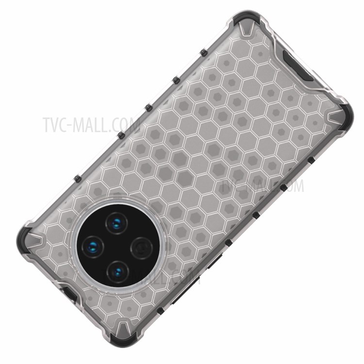 Honeycomb Skin Shock-proof TPU + PC Case for Huawei Mate 40 - White-6