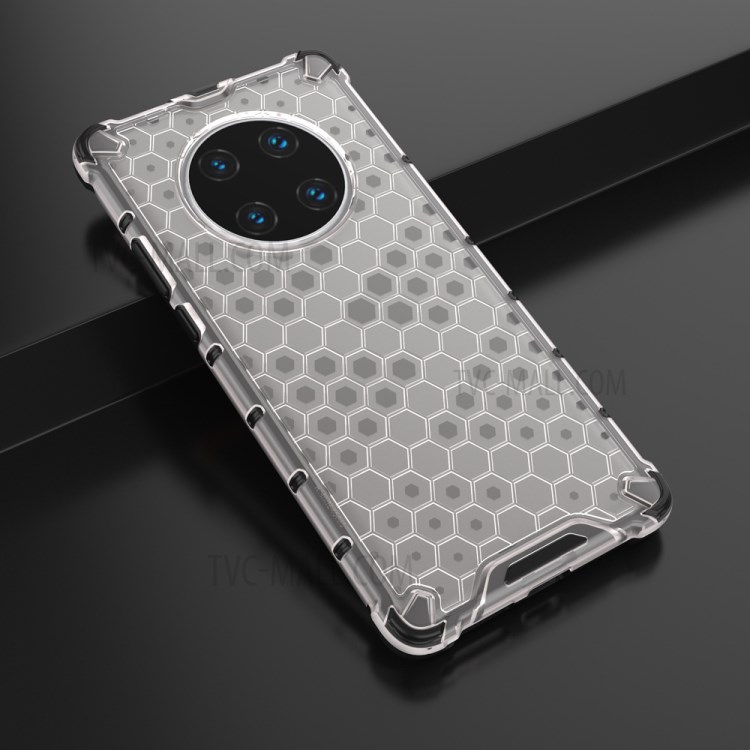 Shock-proof Honeycomb Pattern TPU + PC Hybrid Shell Case for Huawei Mate 40 Pro - White-12