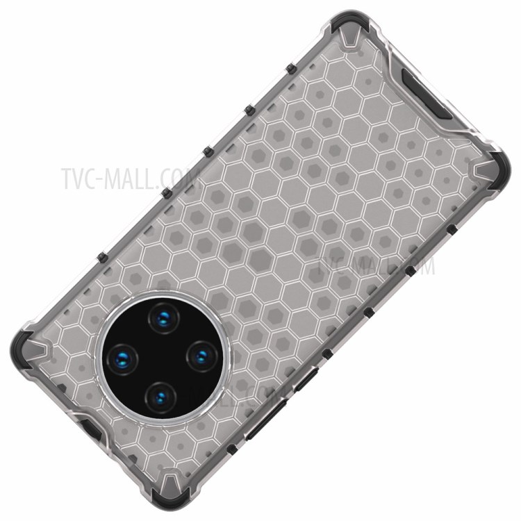 Shock-proof Honeycomb Pattern TPU + PC Hybrid Shell Case for Huawei Mate 40 Pro - White-6