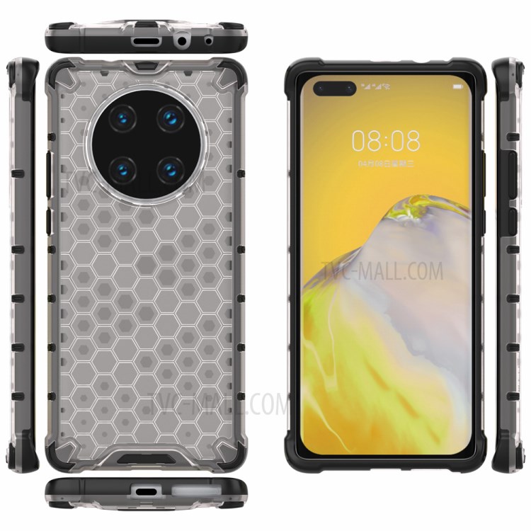 Shock-proof TPU + PC Honeycomb Skin Shell for Huawei Mate 40 Pro Plus - White-10