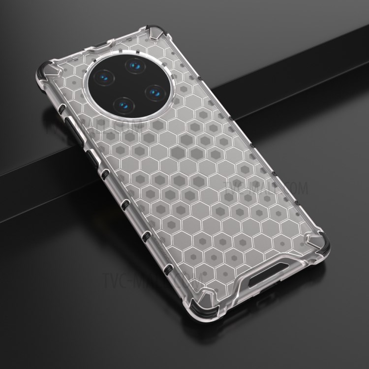 Shock-proof TPU + PC Honeycomb Skin Shell for Huawei Mate 40 Pro Plus - White-12