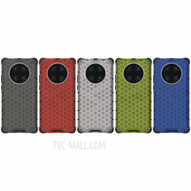 Shock-proof TPU + PC Honeycomb Skin Shell for Huawei Mate 40 Pro Plus - White-13