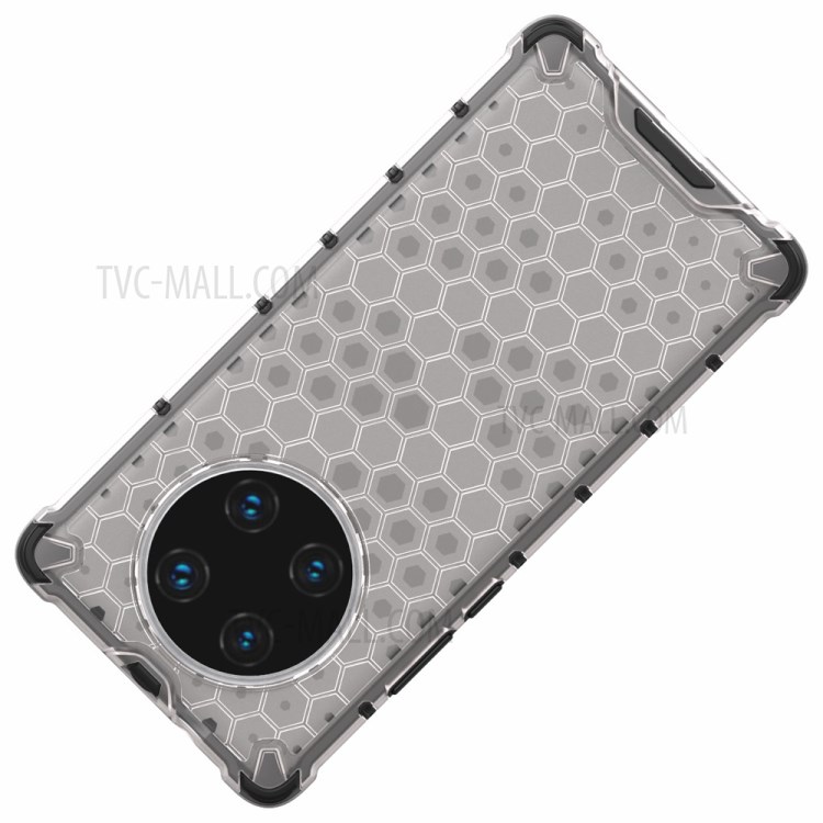 Shock-proof TPU + PC Honeycomb Skin Shell for Huawei Mate 40 Pro Plus - White-6