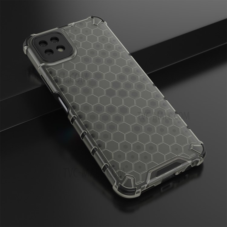 Honeycomb Pattern Shock-proof TPU + PC Hybrid Case for Huawei Enjoy 20 5G - Black-5