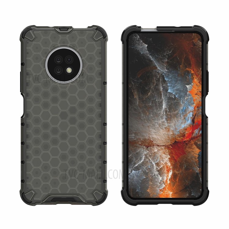 Honeycomb Pattern Shock-proof TPU + PC Combo Case for Huawei Enjoy 20 Plus 5G - Black-1