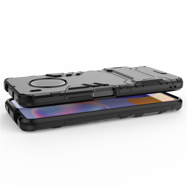 For Huawei Y9a Plastic + TPU 2 in 1 Hybrid Cell Phone Case with Kickstand - Black-4