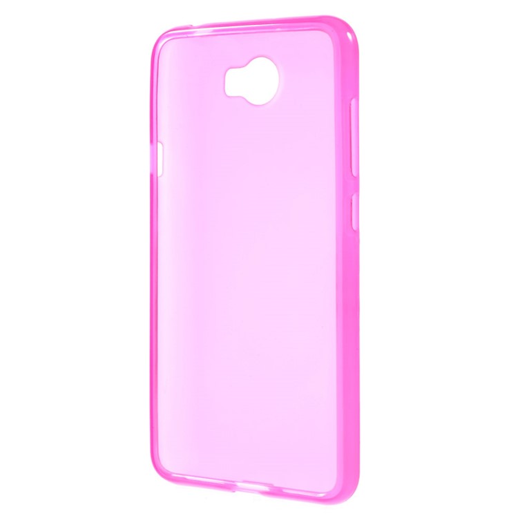 Matte Slim TPU Protector Cover Case for Huawei Y5II / Y5 II - Rose-2