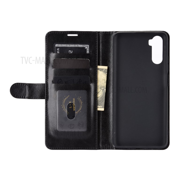 Crazy Horse Surface Leather Wallet Phone Protective Cover for Huawei Mate 40 Lite - Black-4