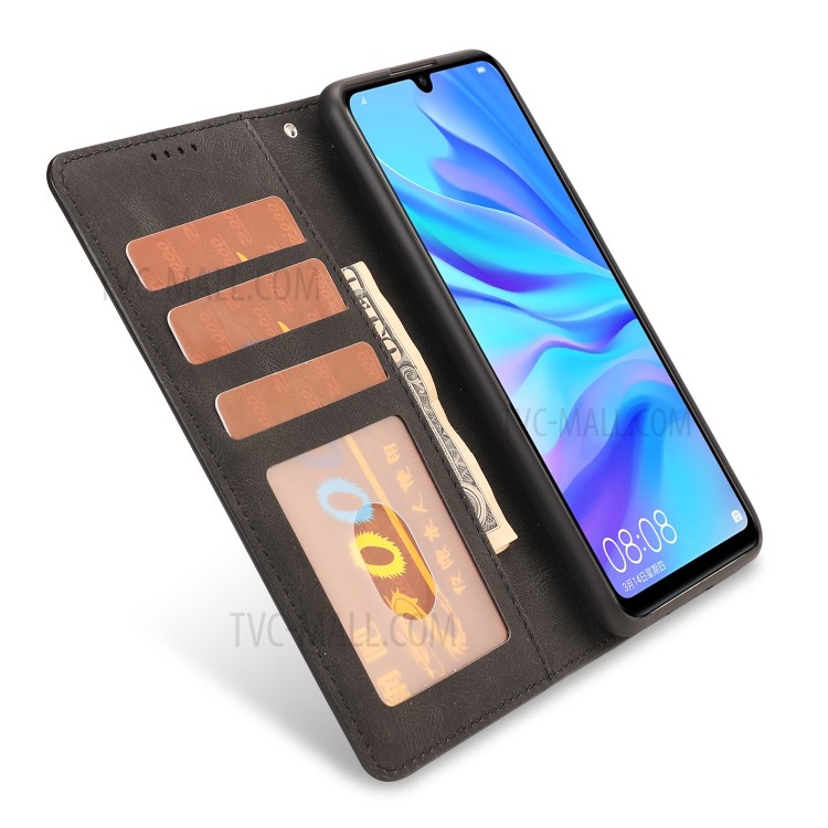 Classic Style Leather Phone Protective Shell for Huawei P30 Lite/P30 Lite New Edition/nova 4 - Black-5