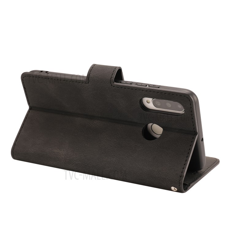 Classic Style Leather Phone Protective Shell for Huawei P30 Lite/P30 Lite New Edition/nova 4 - Black-7