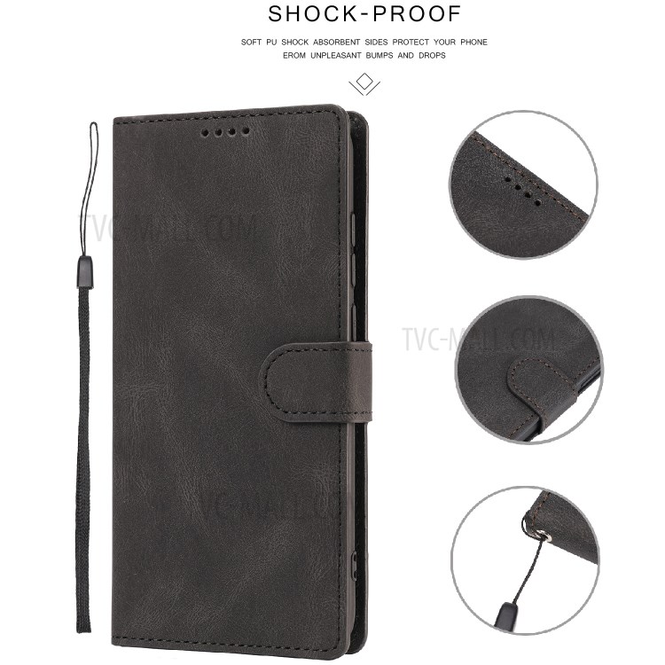 Classic Style Leather Phone Protective Shell for Huawei P30 Lite/P30 Lite New Edition/nova 4 - Black-8