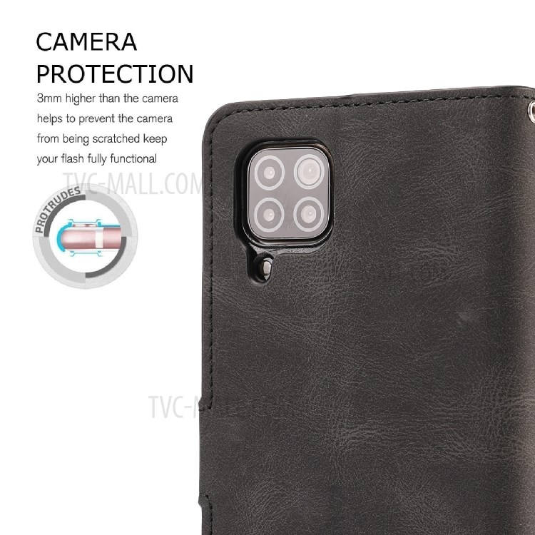 Leather Phone Protective Shell Classic Style for Huawei P40 lite 4G/NOVA 6 SE/Nova 7i - Black-9