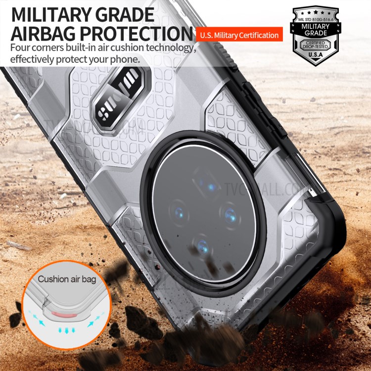 Explorer Series Non-slip Hard PC + TPU Phone Shell for Huawei Mate 40 Pro Cover - Black-3