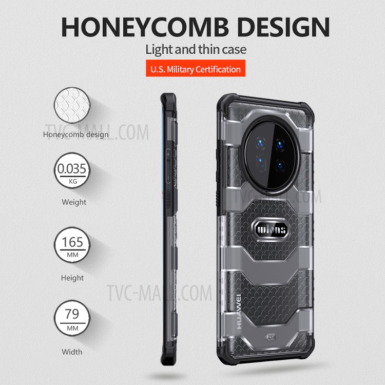 Explorer Series Hard PC + TPU Non-slip Shell for Huawei Mate 40 Phone Cover - Black-10