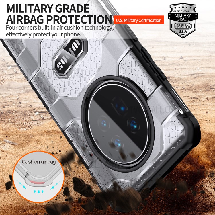 Explorer Series Hard PC + TPU Non-slip Shell for Huawei Mate 40 Phone Cover - Black-4