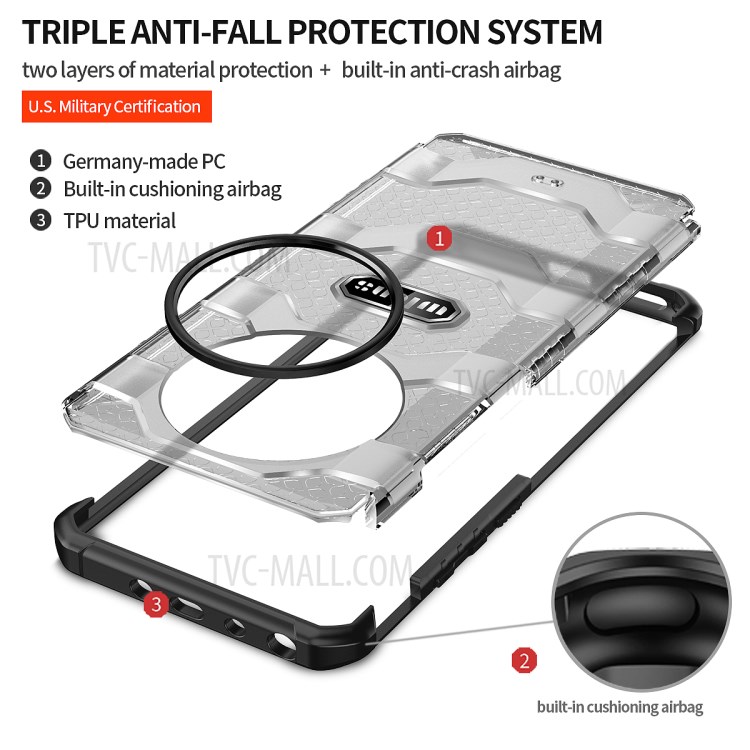 Explorer Series Hard PC + TPU Non-slip Shell for Huawei Mate 40 Phone Cover - Black-6