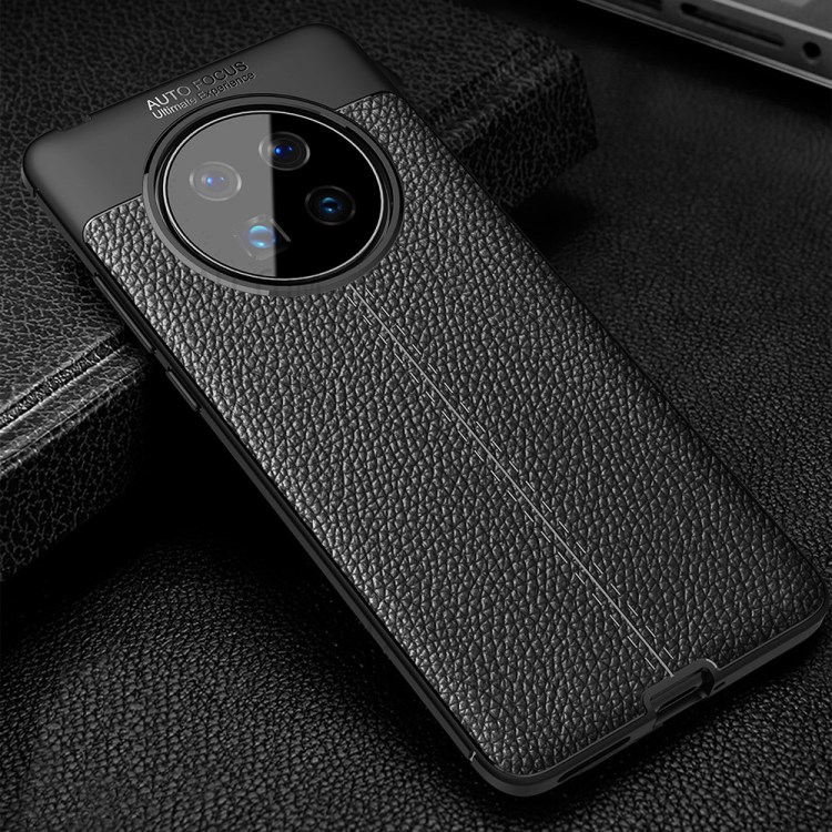 Litchi Texture Soft TPU Mobile Phone Cover for Huawei Mate 40 - Black-10