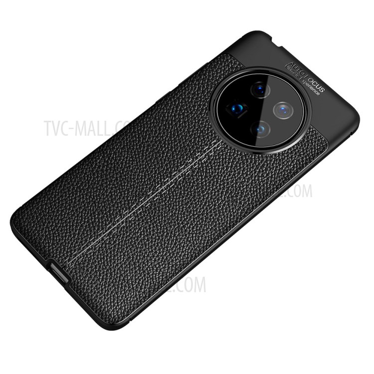 Litchi Texture Soft TPU Mobile Phone Cover for Huawei Mate 40 - Black-2