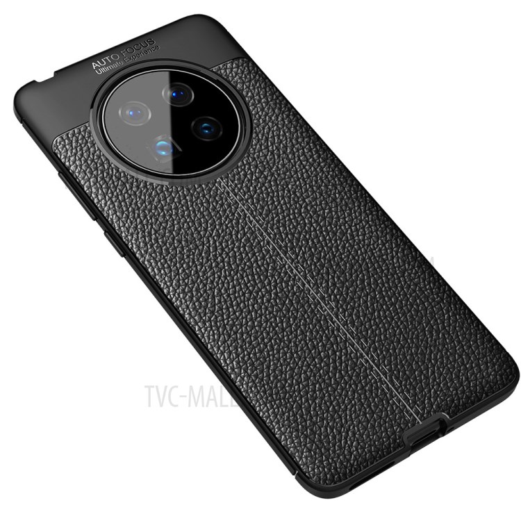 Litchi Texture Soft TPU Mobile Phone Cover for Huawei Mate 40 - Black-9