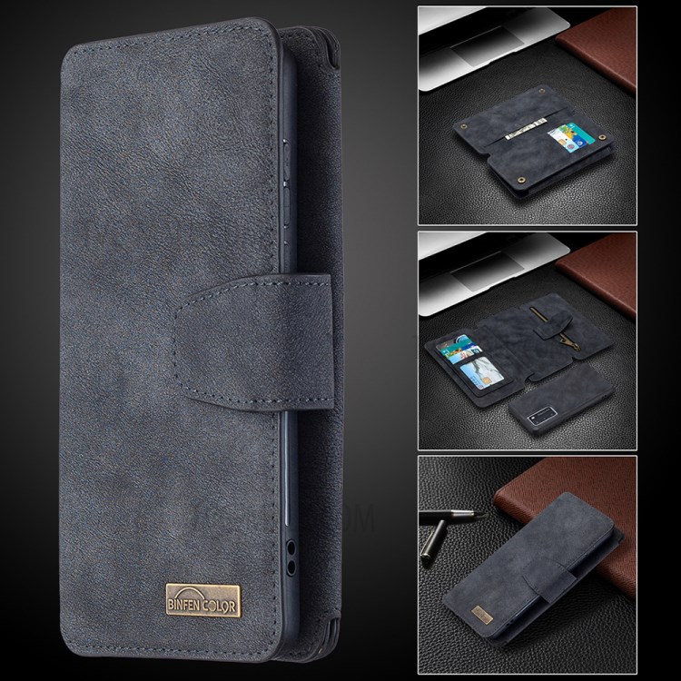 Detachable Matte Cell Phone TPU + PU Leather Cover Case for Huawei P40 - Black-6