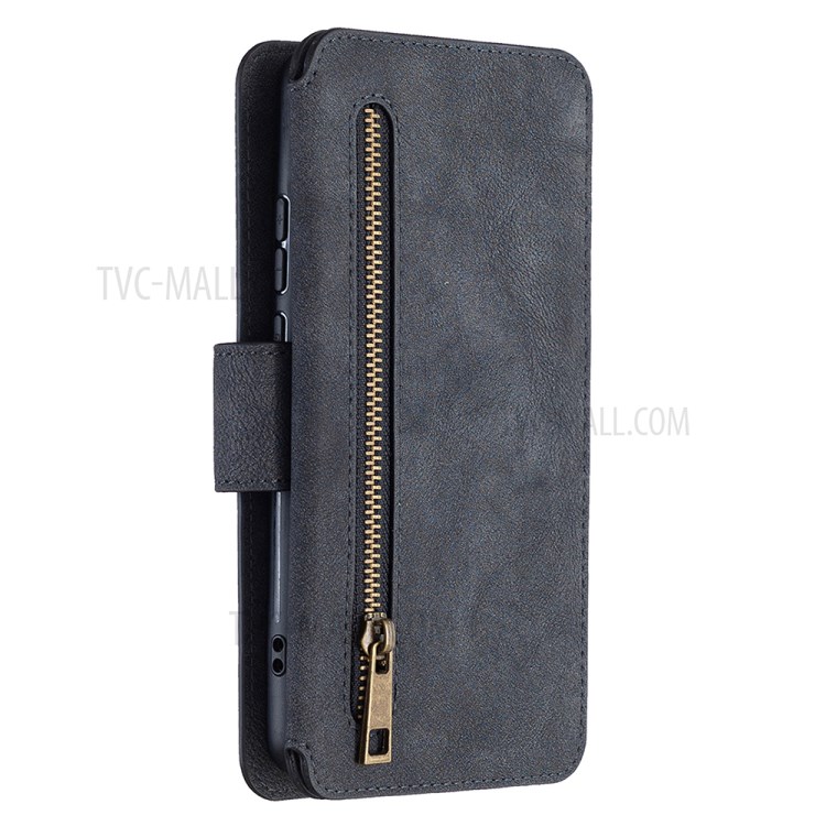 Detachable 2 in 1 Matte Surface PU Leather Wallet Cell Phone Cover Case for Huawei P40 Pro - Black-8