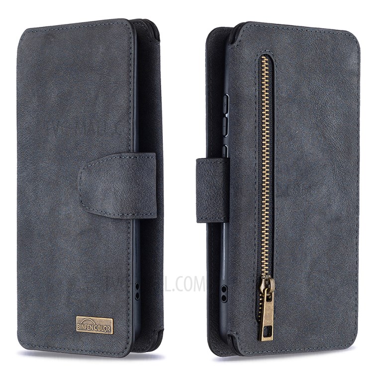 Detachable 2 in 1 Matte Surface PU Leather Wallet Cell Phone Cover Case for Huawei P40 Pro - Black-9
