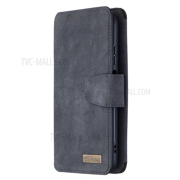 Matte TPU + PU Leather Detachable Phone Cover Case for Huawei P40 lite 4G - Black-7