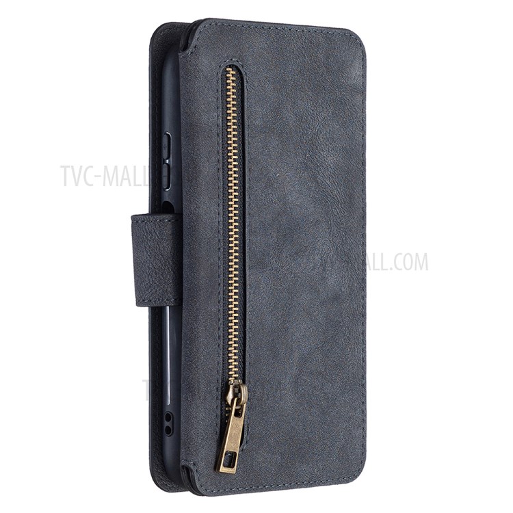 Matte TPU + PU Leather Detachable Phone Cover Case for Huawei P40 lite 4G - Black-8