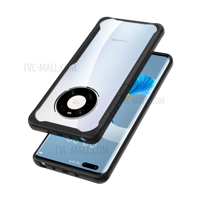 Shock-resistant PC + TPU Hybrid Phone Case Shell for Huawei Mate 40 Pro - Black-2