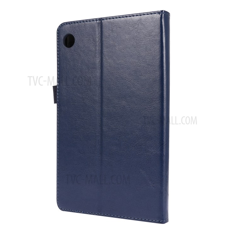 Crazy Horse Texture Two-Fold Design Leather Cover Case for Huawei MatePad T8 - Blue-3