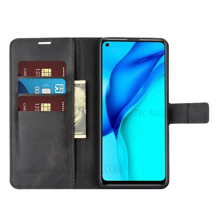 Wallet Stand Leather Mobile Phone Cover for Huawei Mate 40 Lite / Maimang 9 - Black-4