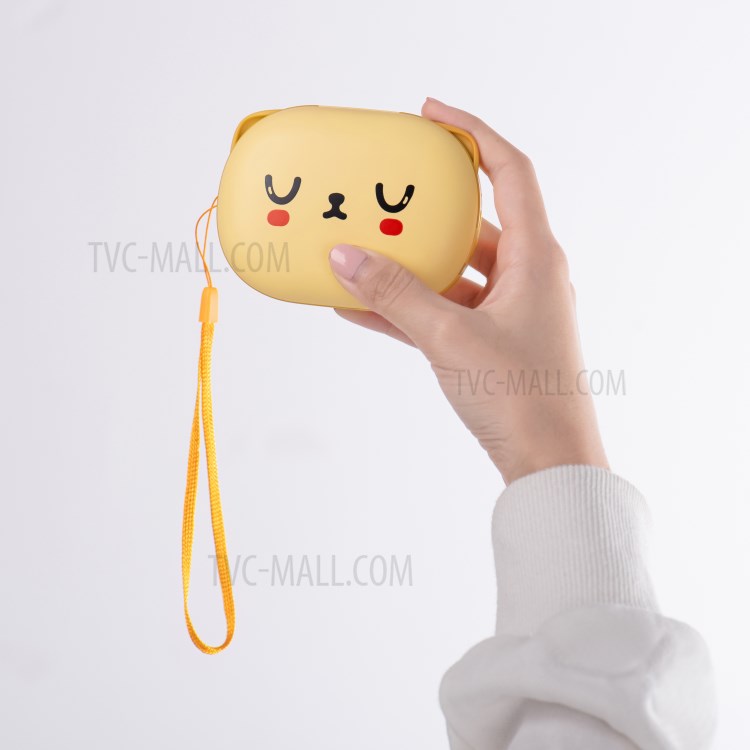 H1 Double Side Warm-up Hand Warmer 2A 6000mAh Power Bank - Yellow-11
