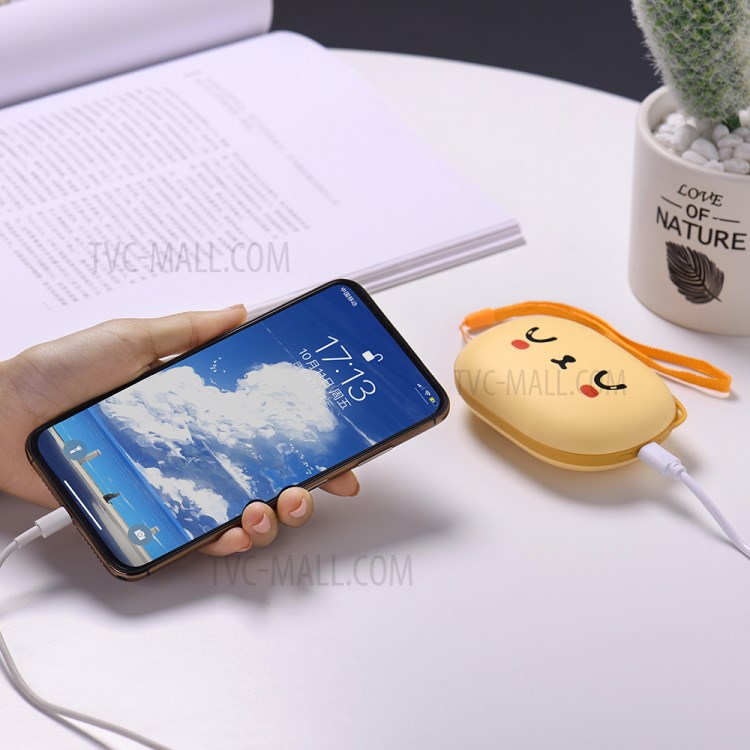 H1 Double Side Warm-up Hand Warmer 2A 6000mAh Power Bank - Yellow-17