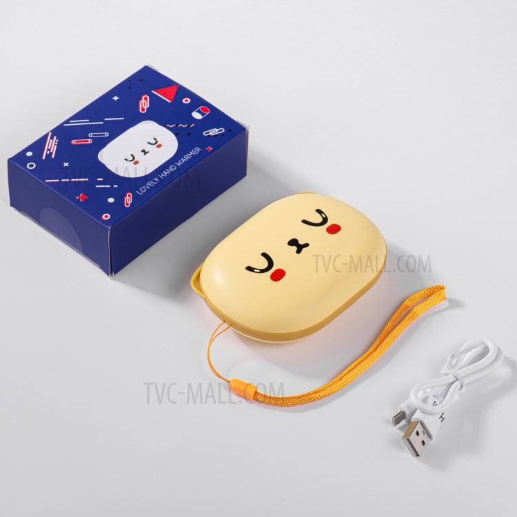 H1 Double Side Warm-up Hand Warmer 2A 6000mAh Power Bank - Yellow-19