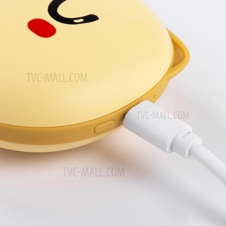 H1 Double Side Warm-up Hand Warmer 2A 6000mAh Power Bank - Yellow-3