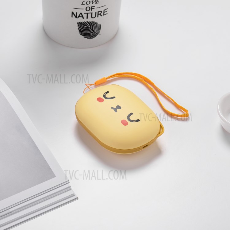 H1 Double Side Warm-up Hand Warmer 2A 6000mAh Power Bank - Yellow-6