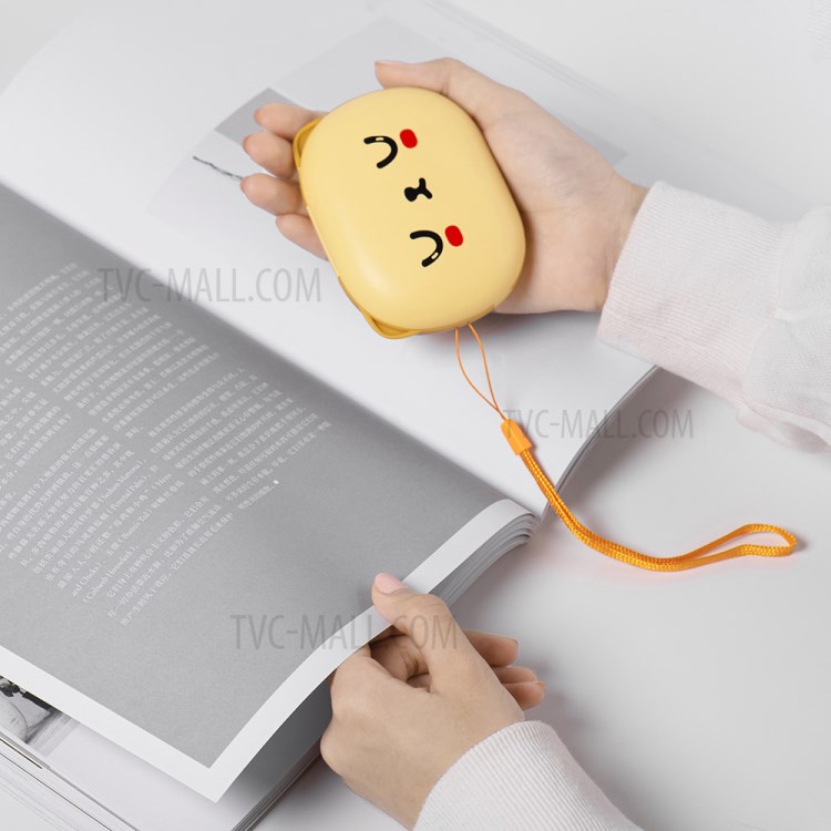 H1 Double Side Warm-up Hand Warmer 2A 6000mAh Power Bank - Yellow-8