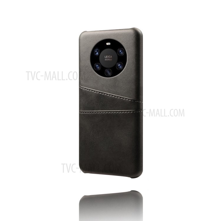 KSQ PC + PU Leather Coated Case with Dual-Card Slots for Huawei Mate 40 Pro Plus - Black-3